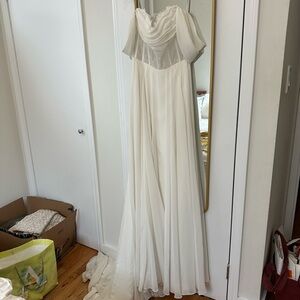 Jenny Yoo Nora Off-the-shoulder corset a-line wedding gown